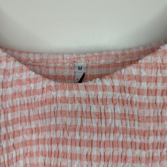 Cottagecore Pink White Gingham Dress - Picture 4 of 6